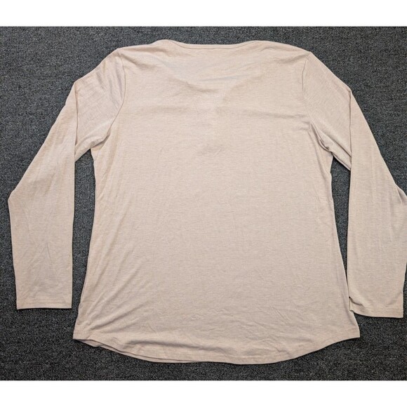 VOTEPRETTY Women's Size XXL Tan Long Sleeve V Neck Henley Tee NWT - Picture 6 of 7